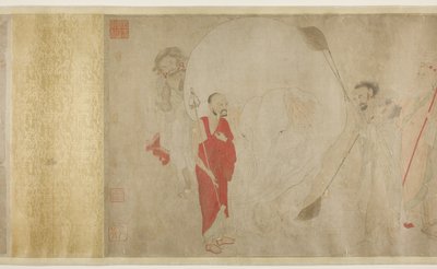 Mycie Białego Słonia, dynastia Ming autorstwa Chinese School