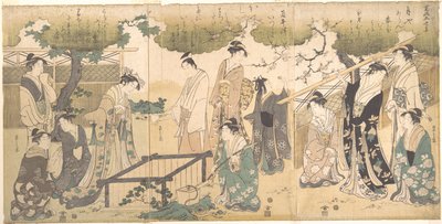 Przy studni Tsutsui autorstwa Chobunsai Eishi