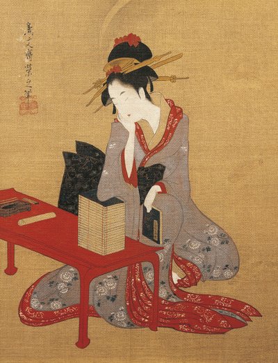 Dreamy Oiran (prostytutka wysokiej rangi) autorstwa Chobunsai Eishi