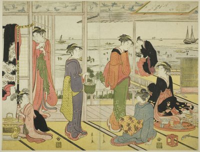 Shinagawa (Shinagawa Norosho) autorstwa Chobunsai Eishi