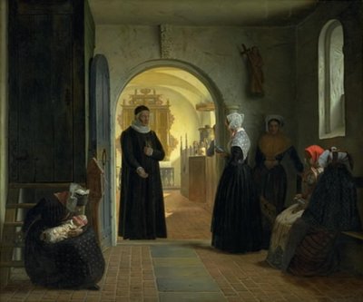Uroczyste nabożeństwo kobiety po porodzie autorstwa Christen Dalsgaard