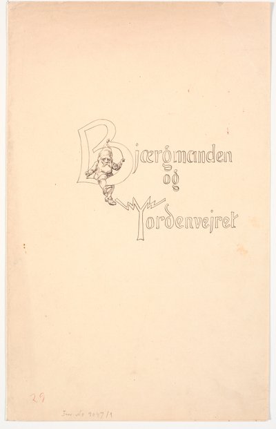 Okładka do bajki „Człowiek z gór i burza” autorstwa Christen Dalsgaard