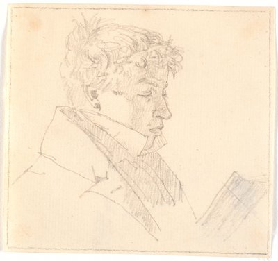 Czytelniczy młody człowiek, najstarszy brat artysty, pastor Carl Adolf Købke (1804-1840) ? autorstwa Christen Købke
