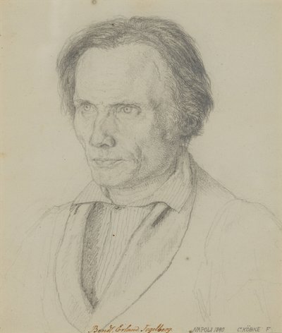 Bengt Erland Fogelberg (1786–1854), rzeźbiarz, 1839 autorstwa Christen Købke