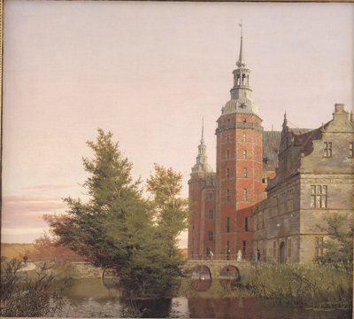 Zamek Frederiksborg widziany z północnego zachodu autorstwa Christen Købke