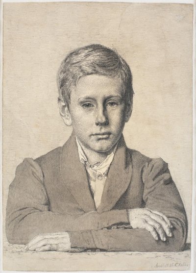 Portret drwala Henrika Clausena (1825-1904) jako dziecka autorstwa Christen Købke