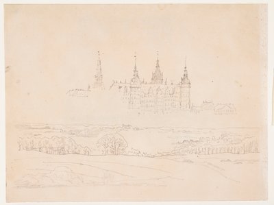 Studium do „Jesiennego krajobrazu. Zamek Frederiksborg na środku” Glyptoteka autorstwa Christen Købke