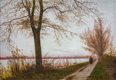 Jesienny poranek nad jeziorem Sortedam autorstwa Christen Schjellerup Kobke