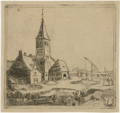 wiejski kościół autorstwa Christiaan Friedrich Ruppe