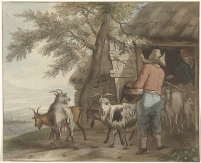 Pasterz kóz w stodole autorstwa Christiaan Josi