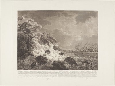 Widok Dykrupture i Powodzi w Bemmel przez Nymegen 21 lutego 1799 / Vue de L