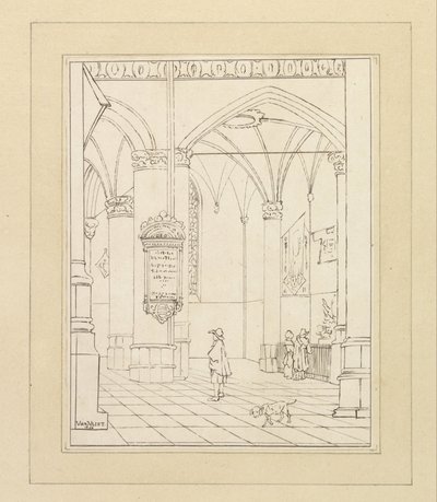 Kerkinterieur autorstwa Christiaan Josi