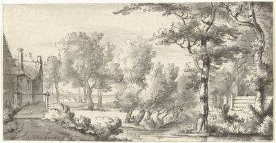 Krajobraz z farmą autorstwa Christiaan Josi