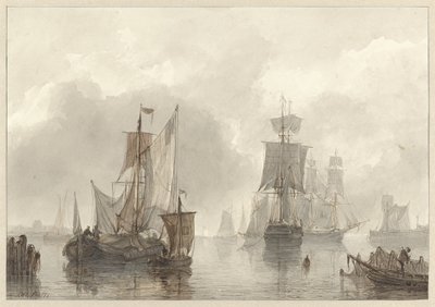 pływające statki autorstwa Christiaan Lodewijk Willem Dreibholtz