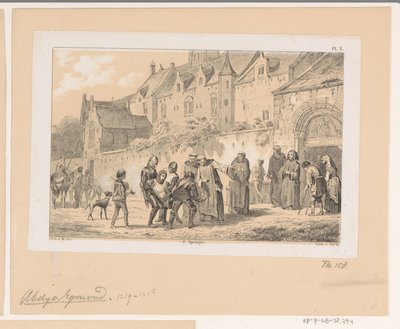 Opactwo Egmond, XIII wiek autorstwa Christiaan Lodewijk van Kesteren
