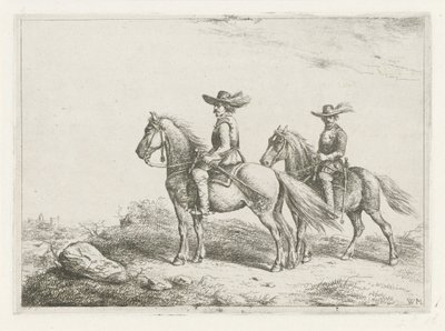 Dwóch jeźdźców odkrywających autorstwa Christiaan Wilhelmus Moorrees