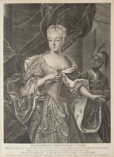 Portret księżniczki Charlotte Brunswick-Wolfenbüttel 1694-1715, żony carewicza Aleksieja Petra autorstwa Christian Albrecht Wortmann