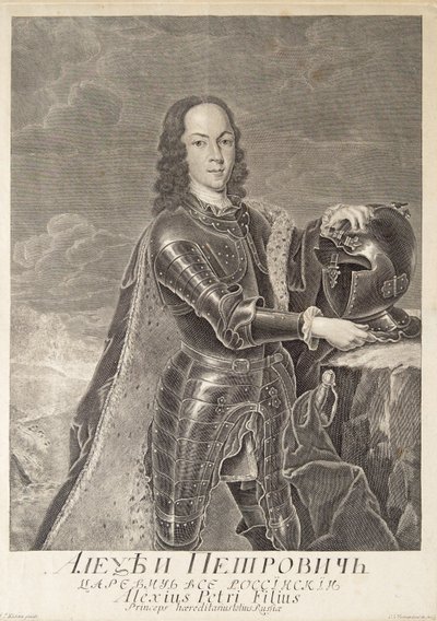 Portret carewicza Aleksieja Pietrowicza z Rosji 1690-1718, c. 1740 autorstwa Christian Albrecht Wortmann