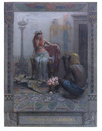 Kleopatra, scena z „Antonii i Kleopatry” Williama Szekspira (1564-1616) autorstwa Christian August Printz