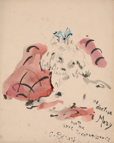 Petit chien (recto) (pastel olejny, akwarela, pędzel i tusz na papierze) autorstwa Christian Bérard