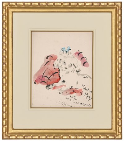 Petit chien (recto) (pastel olejny, akwarela, pędzel i tusz na papierze) autorstwa Christian Bérard