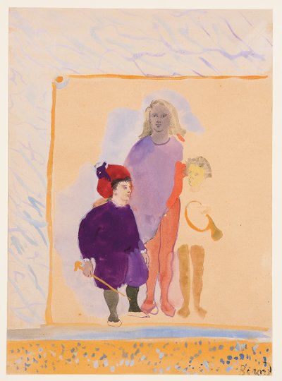 Trzy znaki (gwasz na papierze) autorstwa Christian Bérard