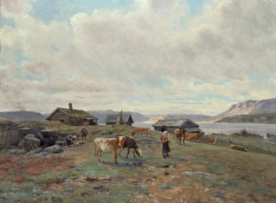 Poranna atmosfera w Holmvassbu autorstwa Christian Eriksen Skredsvig