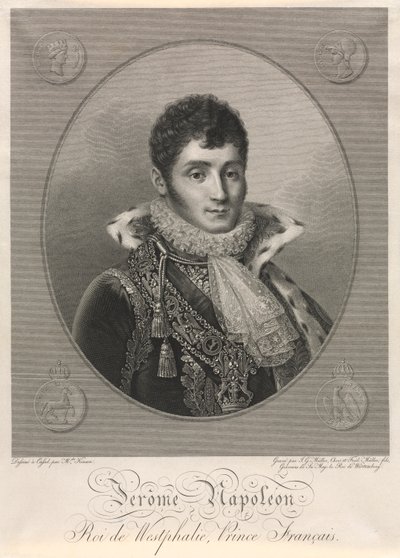 Jerome Napoleon, król Westfalii, książę francuski. autorstwa Christian Friedrich Muller