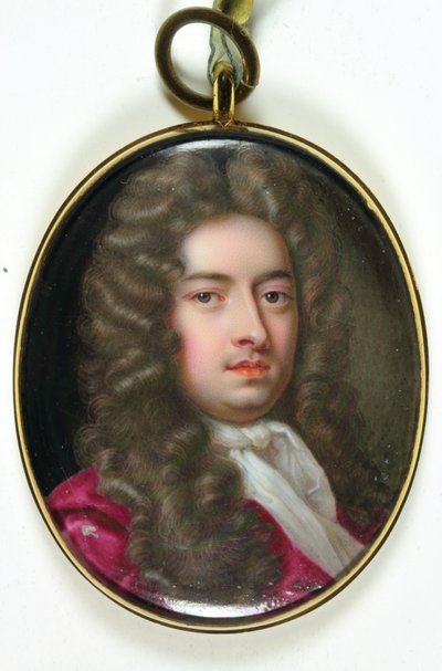 Dżentelmen o imieniu William Lord Russell (emalia) (patrz także 3076204) autorstwa Christian Friedrich Zincke