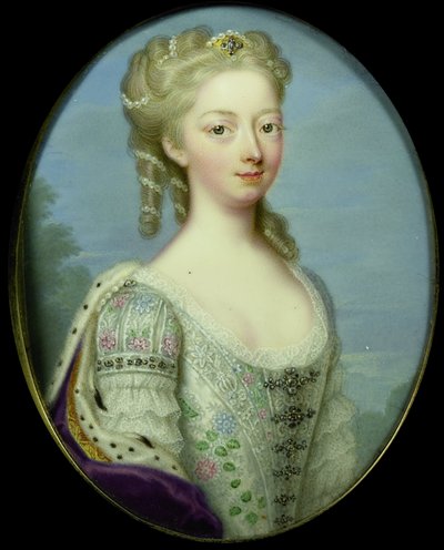 Anna, księżna Hanoweru (1709-59), żona Wilhelma IV, księcia Oranje-Nassau autorstwa Christian Friedrich Zincke