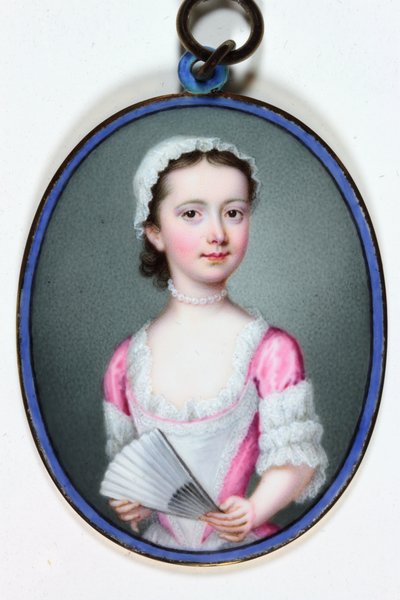 Lady Henrietta Cavendish Bentinck, późniejsza hrabina Stamford, 1741 (emalia) autorstwa Christian Friedrich Zincke