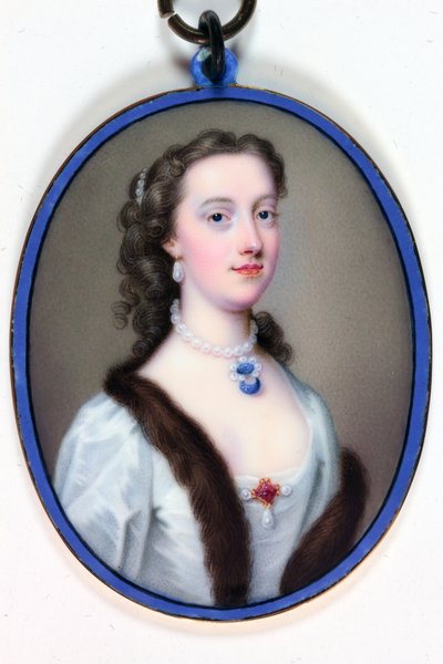 Lady Margaret Cavendish-Holles-Harley, księżna Portland (emalia) autorstwa Christian Friedrich Zincke