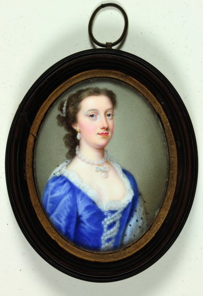 Lady Margaret Cavendish Holles Harley (emalia) autorstwa Christian Friedrich Zincke