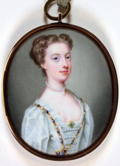 Lady Margaret Cavendish Holles Harley (emalia) autorstwa Christian Friedrich Zincke