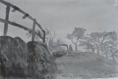 A Long Climb, 2015 (akwarela na papierze) autorstwa Christian Furr