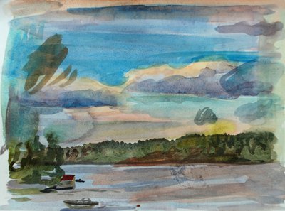 Archipelag 4, 2010 (akwarela) autorstwa Christian Furr