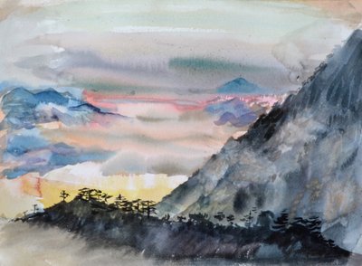 Kolorowe morze, 2015 (akwarela na papierze) autorstwa Christian Furr