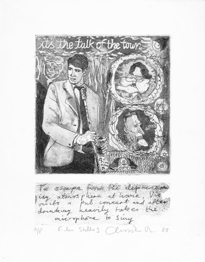 Akwaforta Its the Talk of the Town - Kadry z filmu 1988 (akwaforta) autorstwa Christian Furr