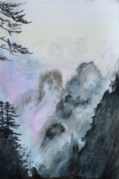 Starting to Believe (Pink), 2015 (akwarela na papierze) autorstwa Christian Furr