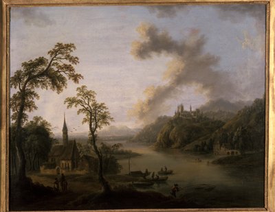 Krajobraz rzeki autorstwa Christian Georg the Elder Schuetz