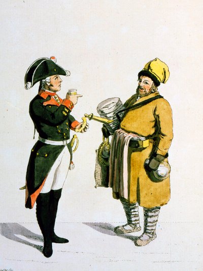 Sprzedawca Sbiten, 1799. autorstwa Christian Gottfried Heinrich Geissler