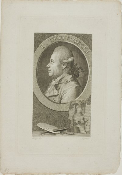 Portret Daniela Chodowieckiego autorstwa Christian Gottlieb Geyser