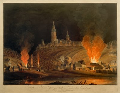 Widok na Johanngeorgenstadt autorstwa Christian Johann Oldendorp