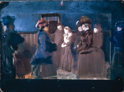 Albertine w poczekalni lekarzy policyjnych (zdjęcie, szkic) autorstwa Christian Krohg