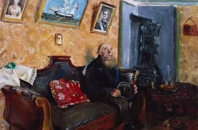 Wizyta kondolencyjna autorstwa Christian Krohg