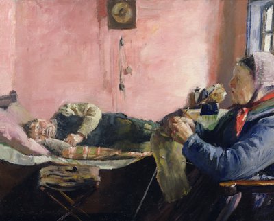 Popołudniowa drzemka Nielsa Gaihede autorstwa Christian Krohg