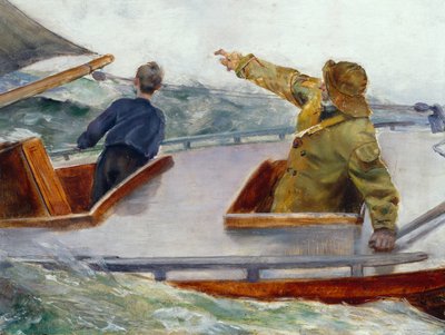 Na dziobie, ok. 1890 r. (olej na płótnie) autorstwa Christian Krohg
