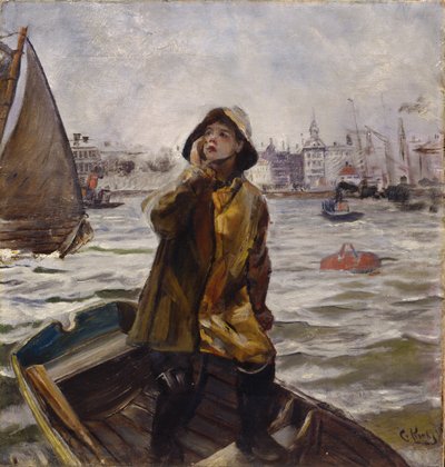 Chłopiec pilot, Bergens Bay autorstwa Christian Krohg