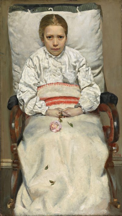 Chora dziewczyna autorstwa Christian Krohg