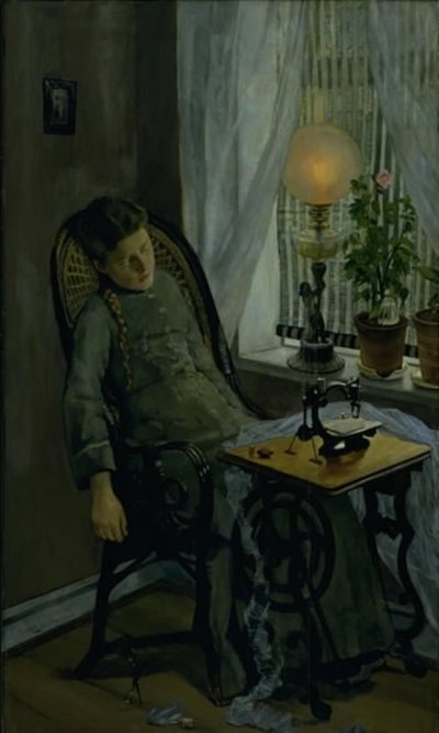 Krawcowa autorstwa Christian Krohg